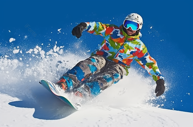 穿着迷彩服在新鲜的雪上滑雪实拍照片,高清,摄影图,摄影图片,图片大全,摄影图免费下载